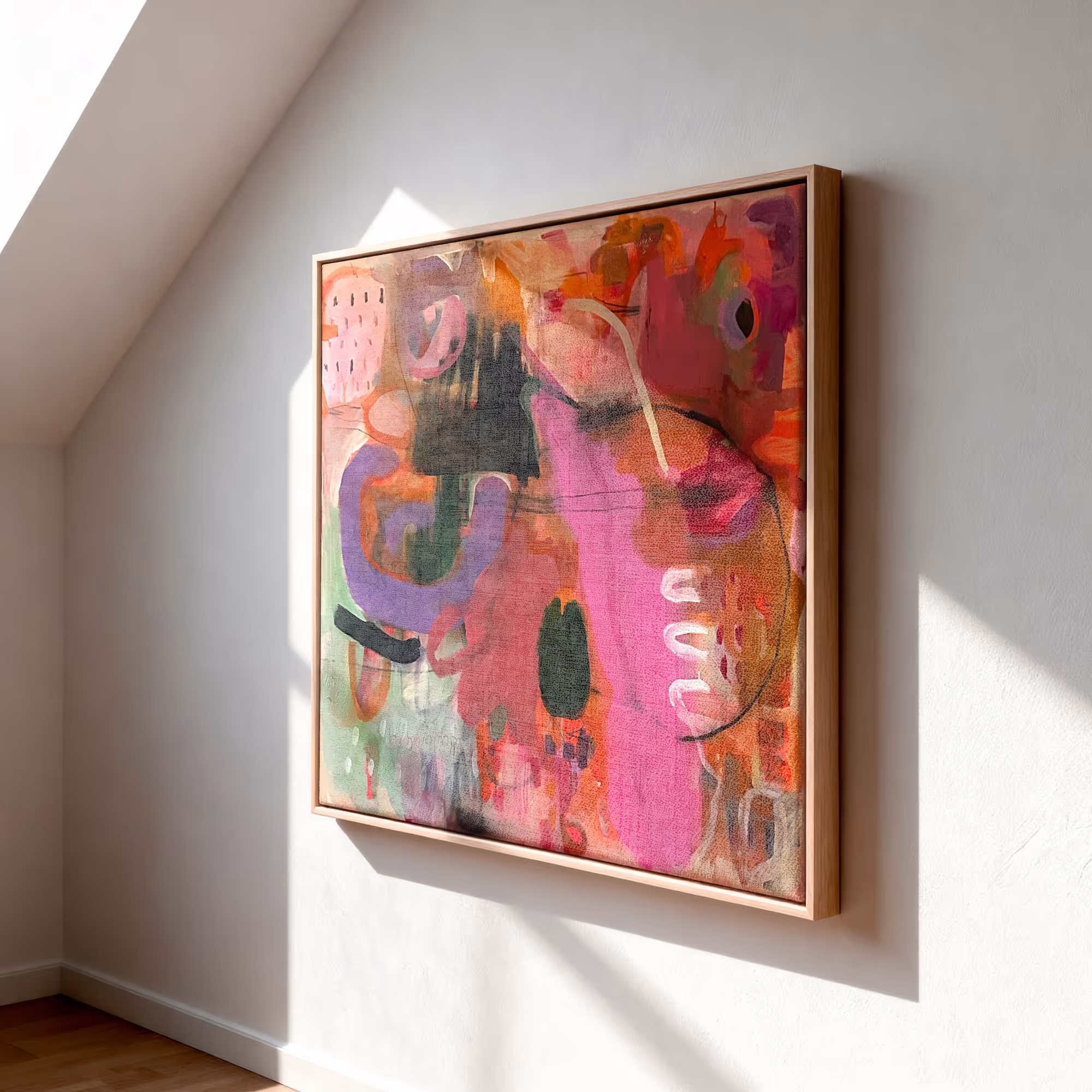 Amizade-Manu-de-Assis-mixed-media-on-streched-canvas-130x130cm-framed