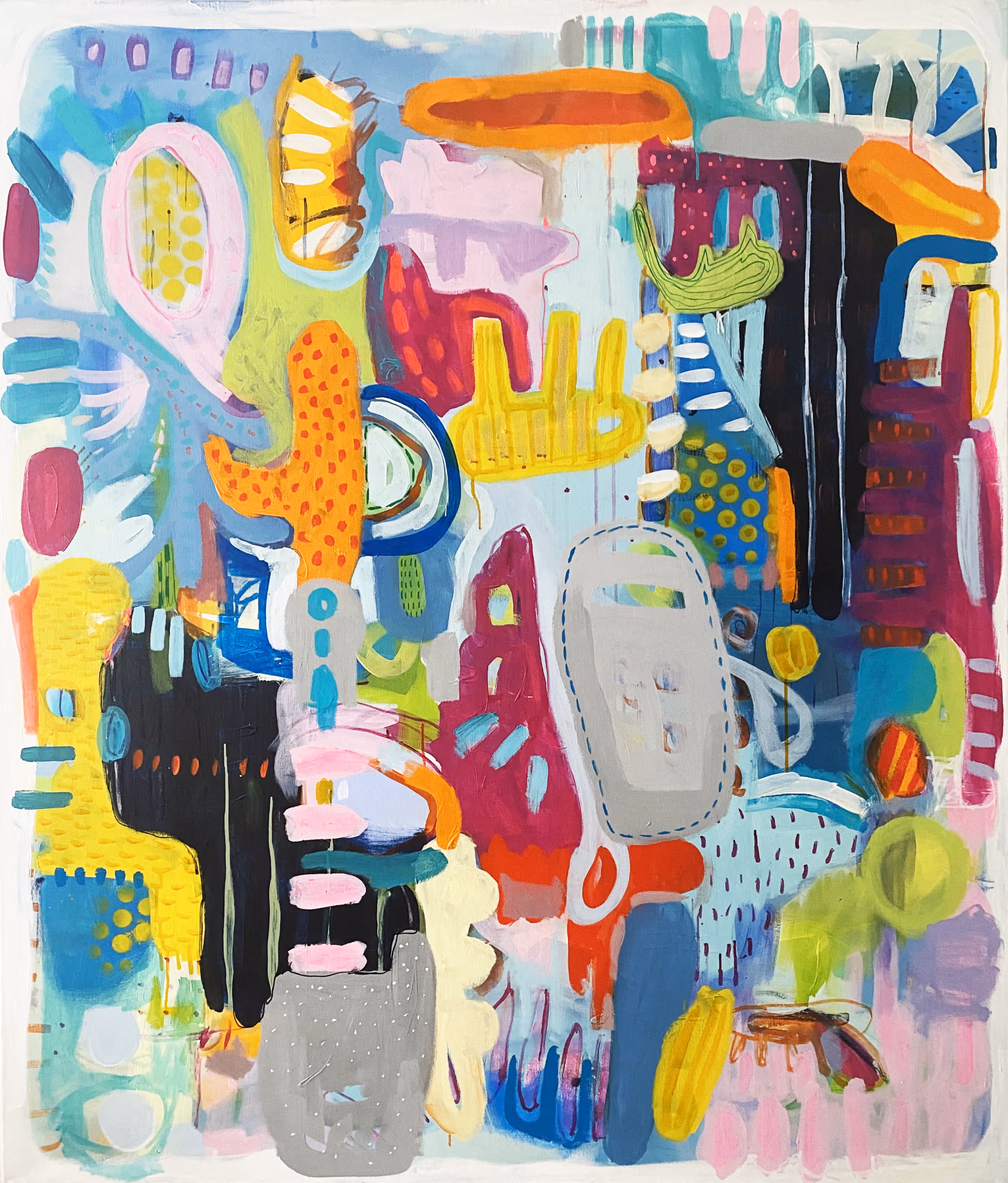 »Pasos« Mixed media on stretched canvas 120 x 140 cm