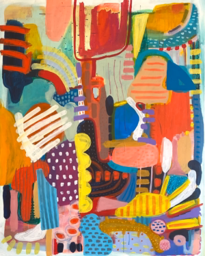 »Veja-so« Mixed media on stretched canvas 100 x 130 cm