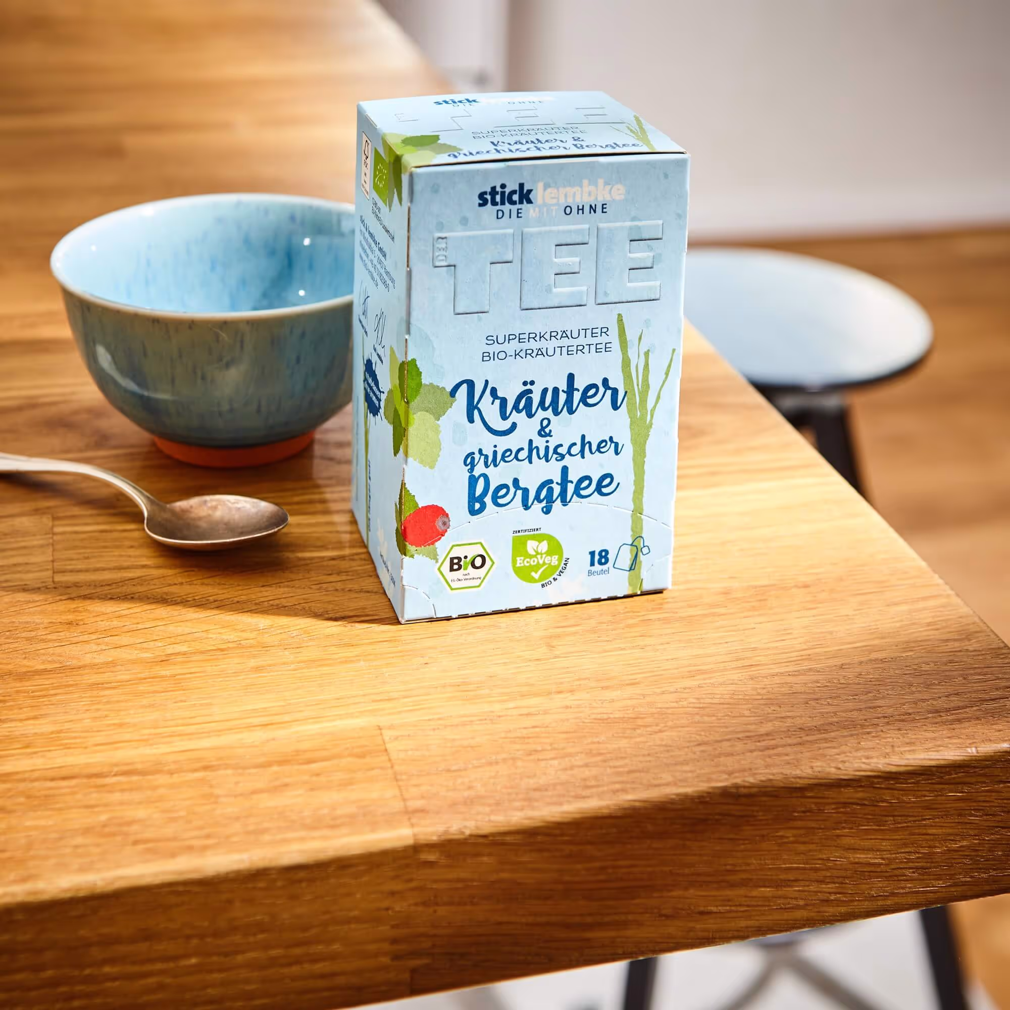 stick&lembke Superkräuter Bio-Kräutertee Kräuter & griechischer Bergtee – Verpackungsdesign von Manu de Assis